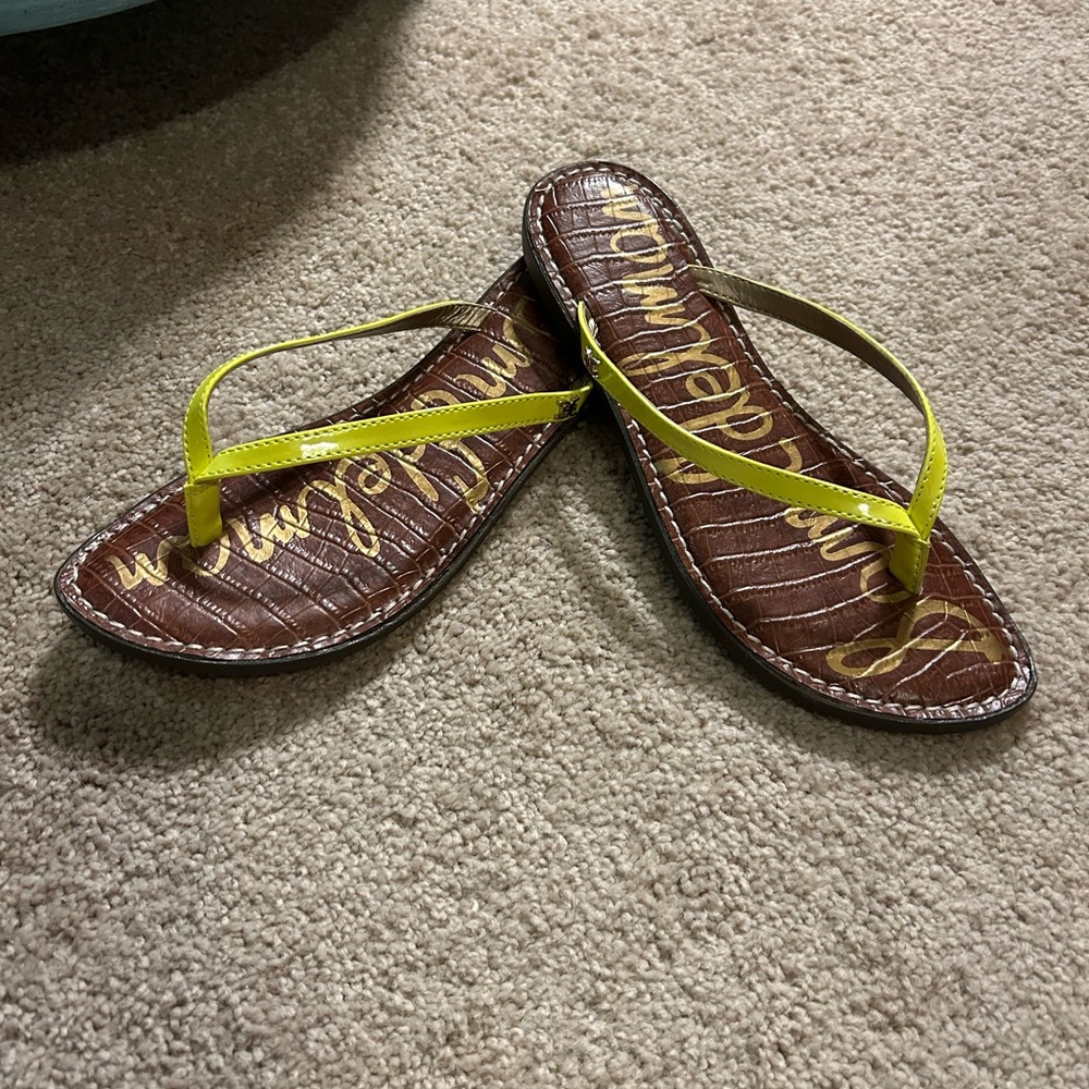Sam Edelman Brown and Yellow Sandals